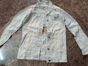 Distressed Light Wash Denim Jacket