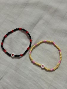 Spiderman Beaded Heart Bracelets (Set of 2)
