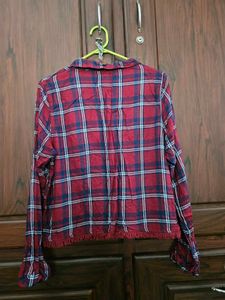Red Plaid Long Sleeve Shirt
