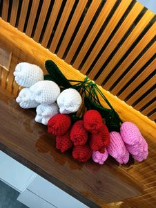 Crochet Red Tulips 🌷❤️