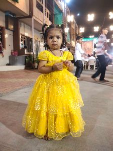 Yellow Sparkly Party Dress
