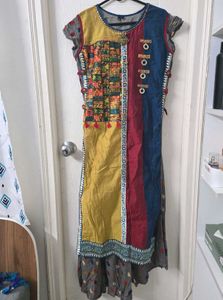 Kurta w attached skirt dress