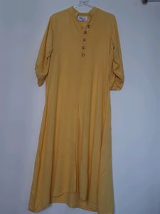 Yellow Colour Front Open Kurta