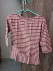 Striped 3/4 Sleeve T-Shirt