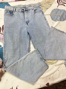 high waisted loose denim straight (can be slight b