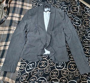H&M Chic Grey Plaid Blazer