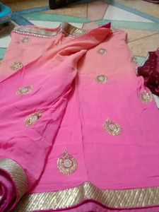 pure crepe shaded saare