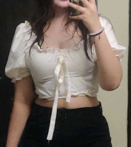 White Coquette Top