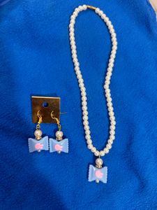 Pearl Necklace &amp; Earring Set