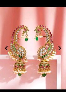 RUBANS Peacock Ear Cuff Jhumka