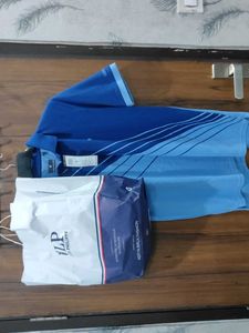 louis Philippe Men's Blue Polo T-Shirt