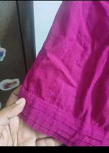 Magenta Embroidered Kurta