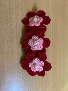 Handmade Crochet Flower Hair Clip