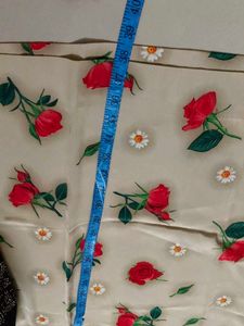 Cream Rose Print Kurta