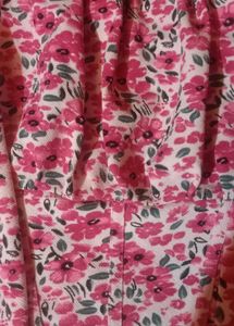 Chic Floral Print Puff Sleeve Top