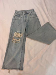 Savana ripped flared jeans