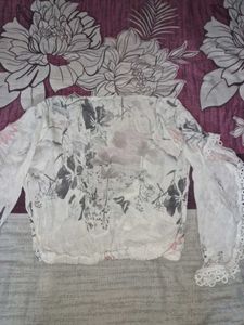 Boho Floral Print Layered Top