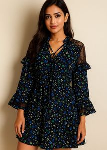 Floral Print Mini Dress