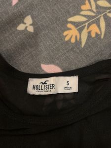 HOLLISTER Sheer Black Mesh Top