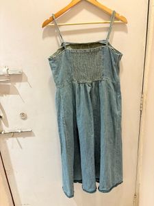 Denim Midi Dress - Casual Chic