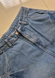 Wide Leg Light Wash Denim Jeans