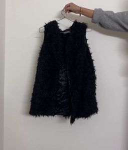 Fur Black Vest