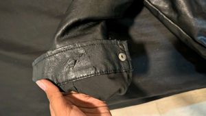 y2k grunge black leather jacket