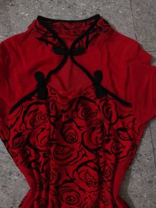 🪭Red Fem Fatale Cheongsam Dress