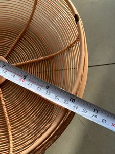 MARKET 99 VON CASA Metal Wire Iron Geometric Pattern Countertop Fruit Basket Holder (Peach)
