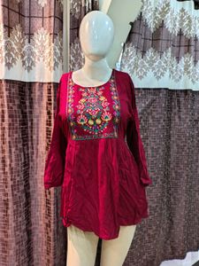 New Embroidered short Kurta or Top