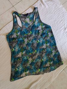 Blue &amp; Green Abstract Tank Top
