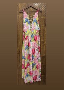 Boho Floral Maxi Dress(Brand new )