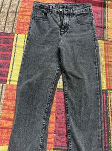 Dark Grey washed high waisted jeans