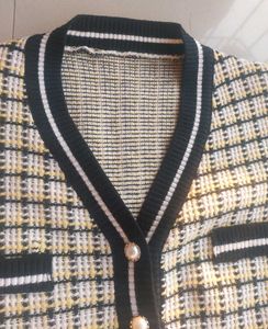 Korean Mini Plaid Knit Dress