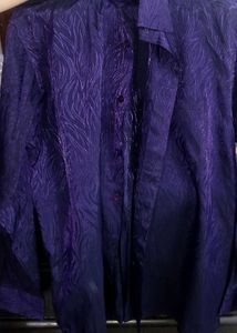 Elegant Dark Blue Party Wear Shirt