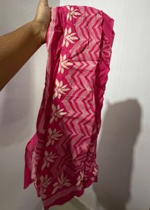 Vibrant Pink Printed Dupatta