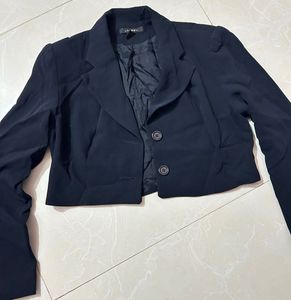 Black Cropped Blazer