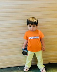 KIDS Orange Balenciaga T-Shirt