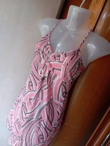 Pink Swirl Print Mini Dress