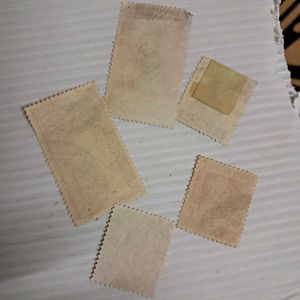 5 Vintage BRITISH INDIA Postage Stamps