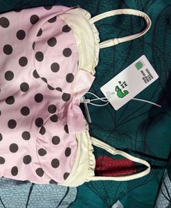 🎀 Pink Polka Dot Mini Dress