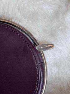 Unique Purple Clutch with Chain Detail