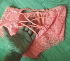 Peach Lace Trim Panties