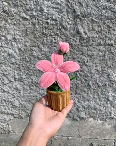 Cute Pink Artificial Flower Plant