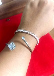 Elegant CZ Bangle Bracelet