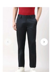 PETER ENGLAND Men's Black Formal Trousers