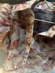 Sheer Floral Puff Sleeve Blouse