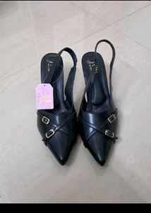 JM LOOK Black Pointed Stiletto Heels