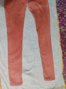 Salmon Skinny Jeans