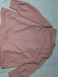 Chic Pink Long-Sleeve Button-Up Top